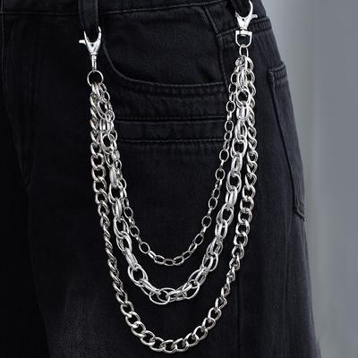 Fashion Popular Multi-Layer Trouser Chain Hip-Hop Jeans Chain Waist Chain Men'S And Women'S Trendy Cool Trouser Waist Accessories