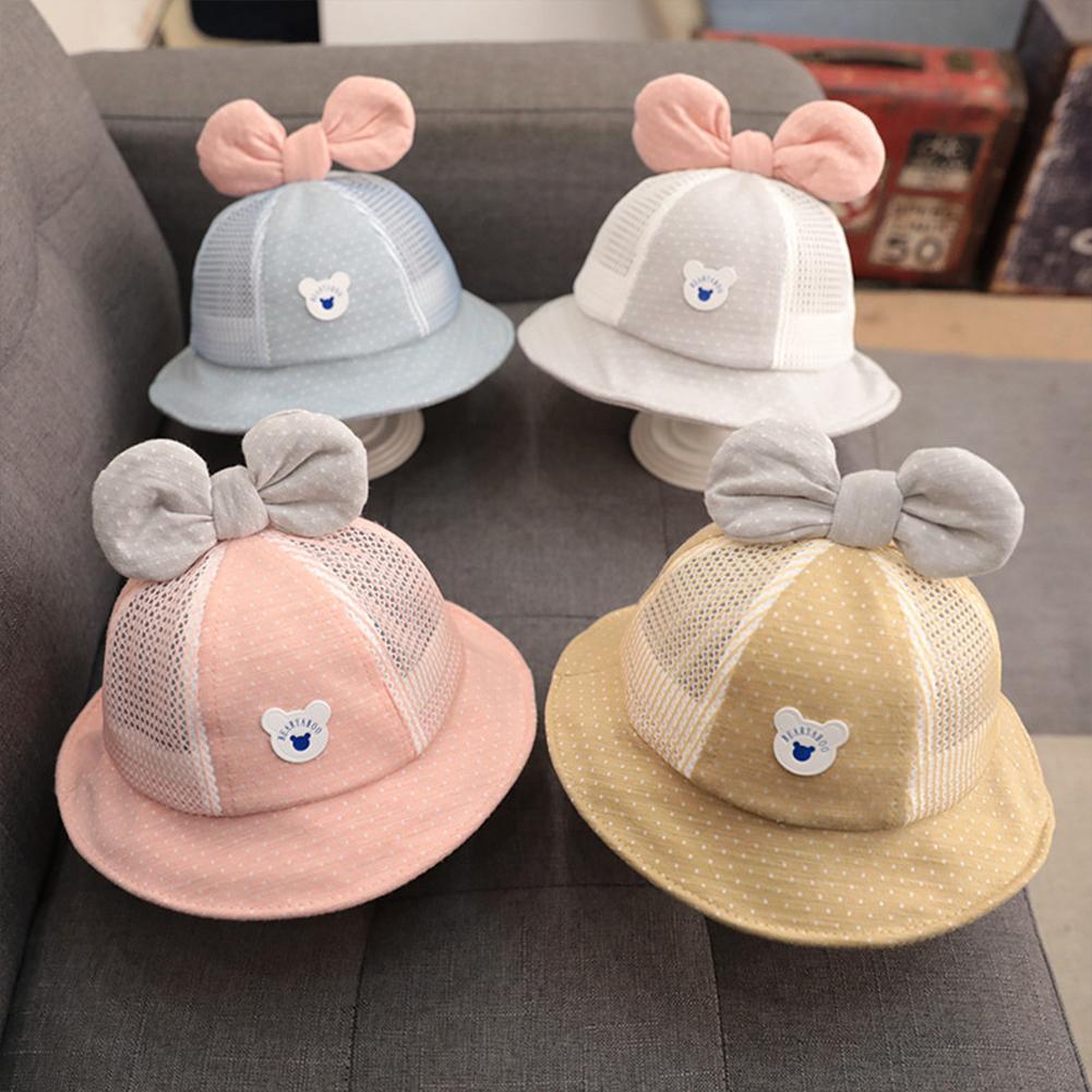 For 1-2 Years Old  Caps Infant Toddler Hats Lovely Ear Bucket For Girls Boys Sun Hat
