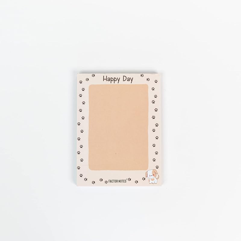 Factor Notes Tear-Off Notepads:A6 Sized|90 Sheets|90 Gsm(Happy Day)