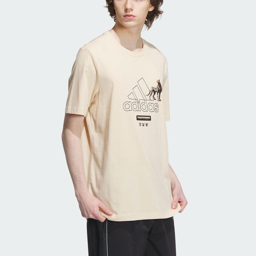 Adidas X Transformers Collaboration Series Tee Animal Logo Print Sports Casual Crew Neck Short Sleeve T-Shirt Men Tops Rock Sandstorm Earth IK3501