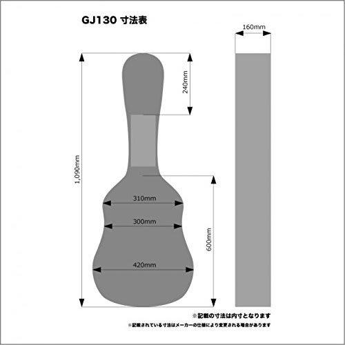 KC GJ-130 Hard Case for Acoustic Guitar (Compatible with J-45 Type)