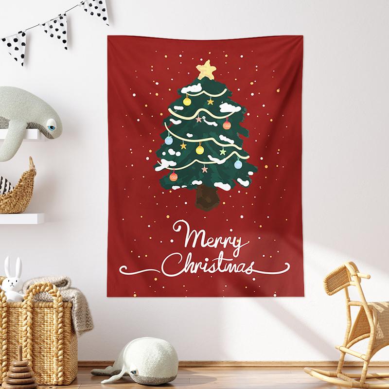 Christmas Decorative Hanging Tapestry Room Backdrop Photo Props Wall Tapestry Xmas 2025 New Year Hanging Cloth