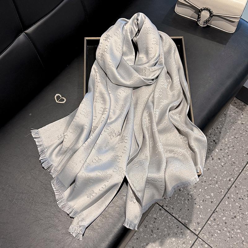 New Ladies Elegant Print Hijab Tencel Cotton Long Scarf With Four Seasons Sun Protection Scarf Decoration Shawl Wrap Headscarf