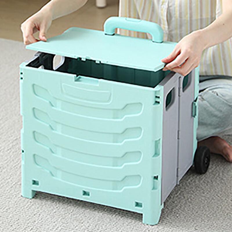 Quyoubang Outdoor Foldable Aluminum Storage Box with Wheels