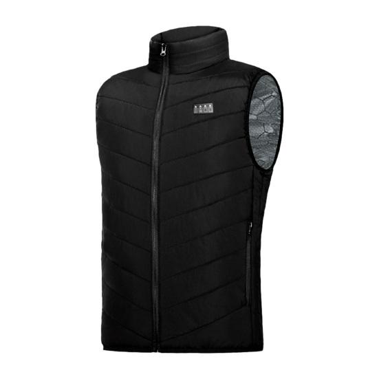 

Men Heated Vest 23 Heating Zones 4 Heat Levels Thermal Jacket with Overheat Protection Machine Washable Electric Warm Vest 3XL чорний
