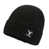 Crochet Beanie Cap Velvet Lining Winter Hat Outdoor Earflap Cap  for Men