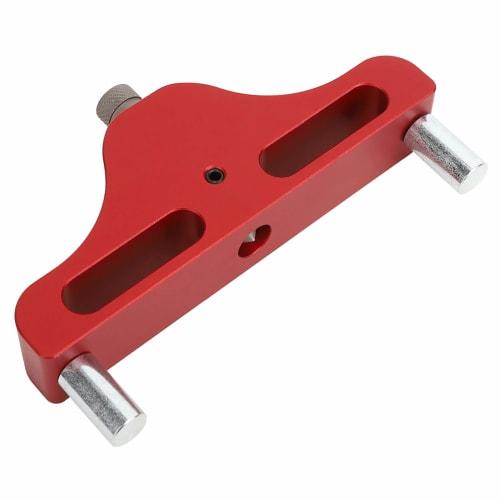 95mm Offset Center Scriber, Aluminum Alloy Edge Marking Gauge, Woodworking Center Line Finder Marker, 1mm Measuring Accuracy (Red)