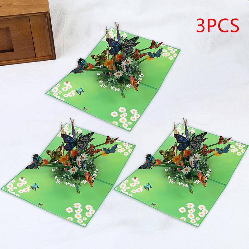 3D Butterfly Pop Up Greeting Cards Postcard For Valentine's Day, Anniversary, Wedding Invitation Greeting,Mother, Birthday Gift