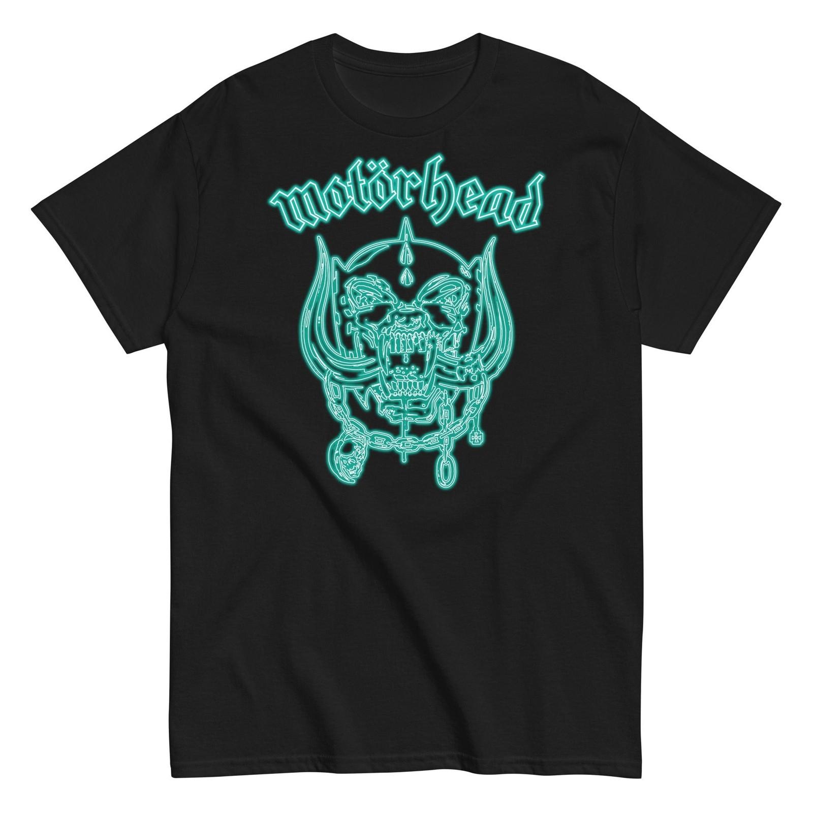 MerchMoment Motorhead Neon Teal Warpig T-Shirt T-Shirt Black New S