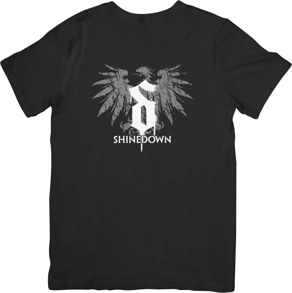Shinedown Music Unisex Střih pro Muže a Ženy Kvalitní Bavlněné Tričko Černé