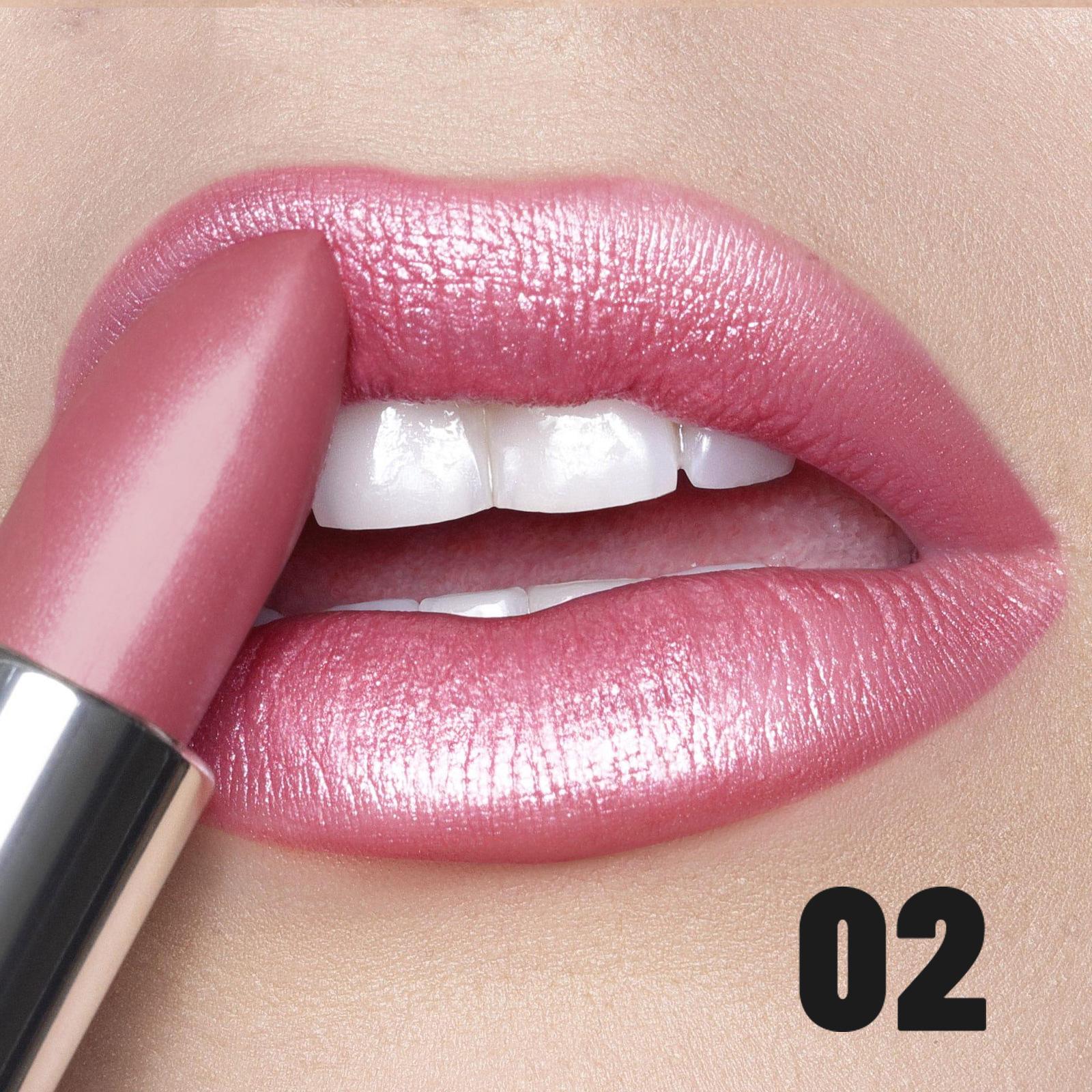 Perlmutt Lippenstift Langanhaltend Wasserdicht Rosa Rosig Metallisch Diamant Lippenstift Erstellen Seidiges Charmantes Volles Kräftiges Lippen Make-up 02