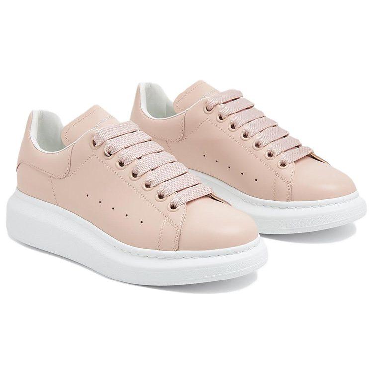 Alexander Mcqueen Oversized Larry Leather Sneakers 'Pink White' Women's 718139WHGP56856