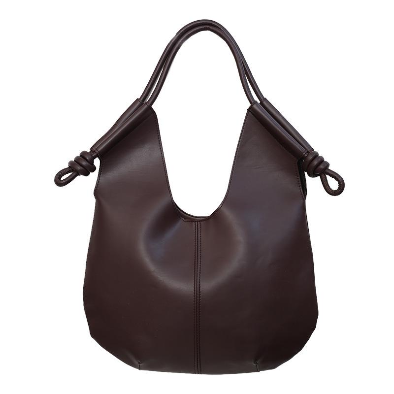 

Korean version of the new bag women s 2025 autumn/winter large-capacity shoulder tote bag simple commuter retro handbag 39*3*30 темно-коричневого