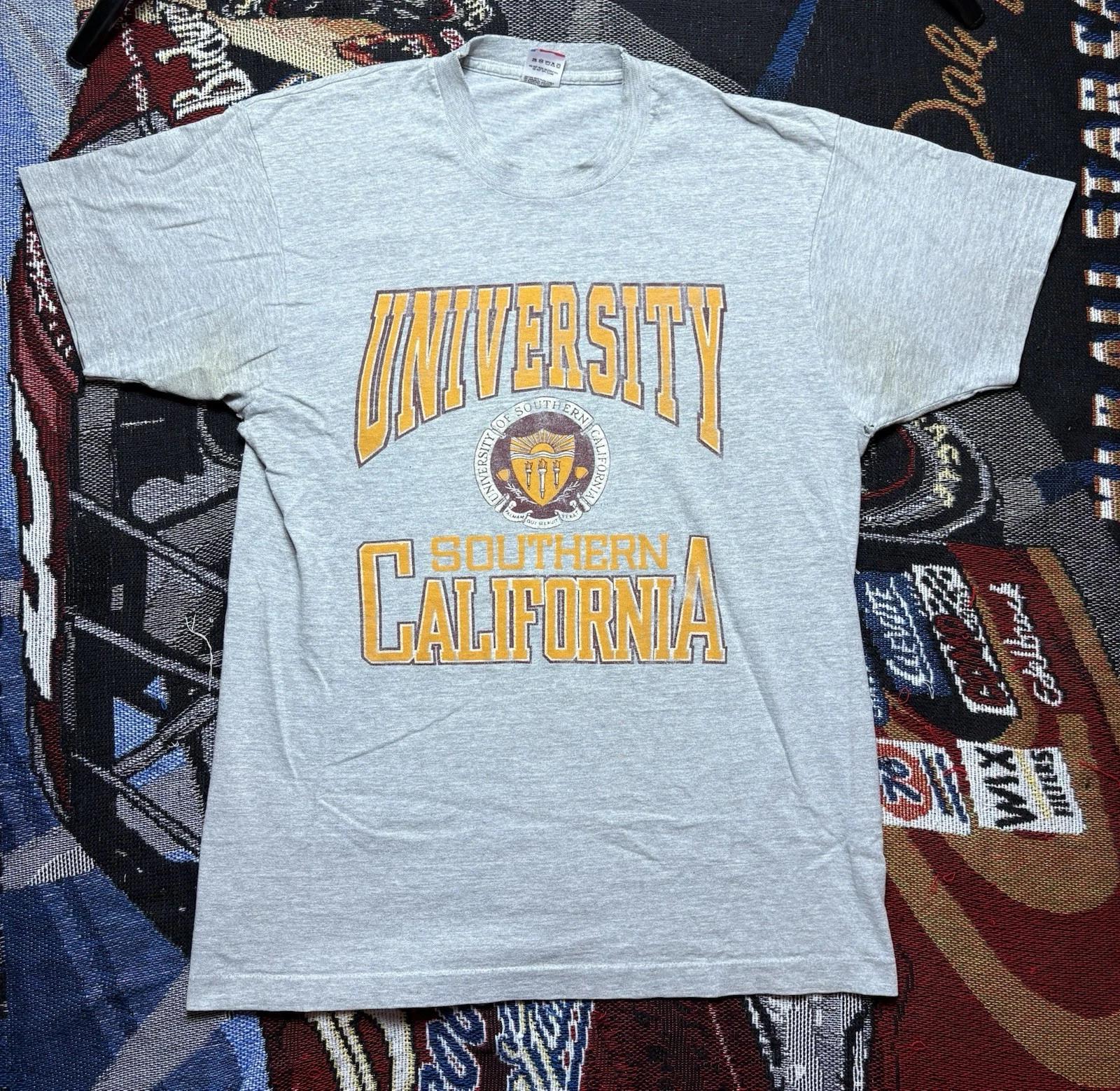 Vintage USC Trojans Shirt University Of Southern California Large FOTL 90s 50/50 S