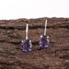 Iolite Earrings, 925 Solid Sterling Silver Earrings Handmade Gemstone Jewelry, Gifts For Wife Brand New Earrings