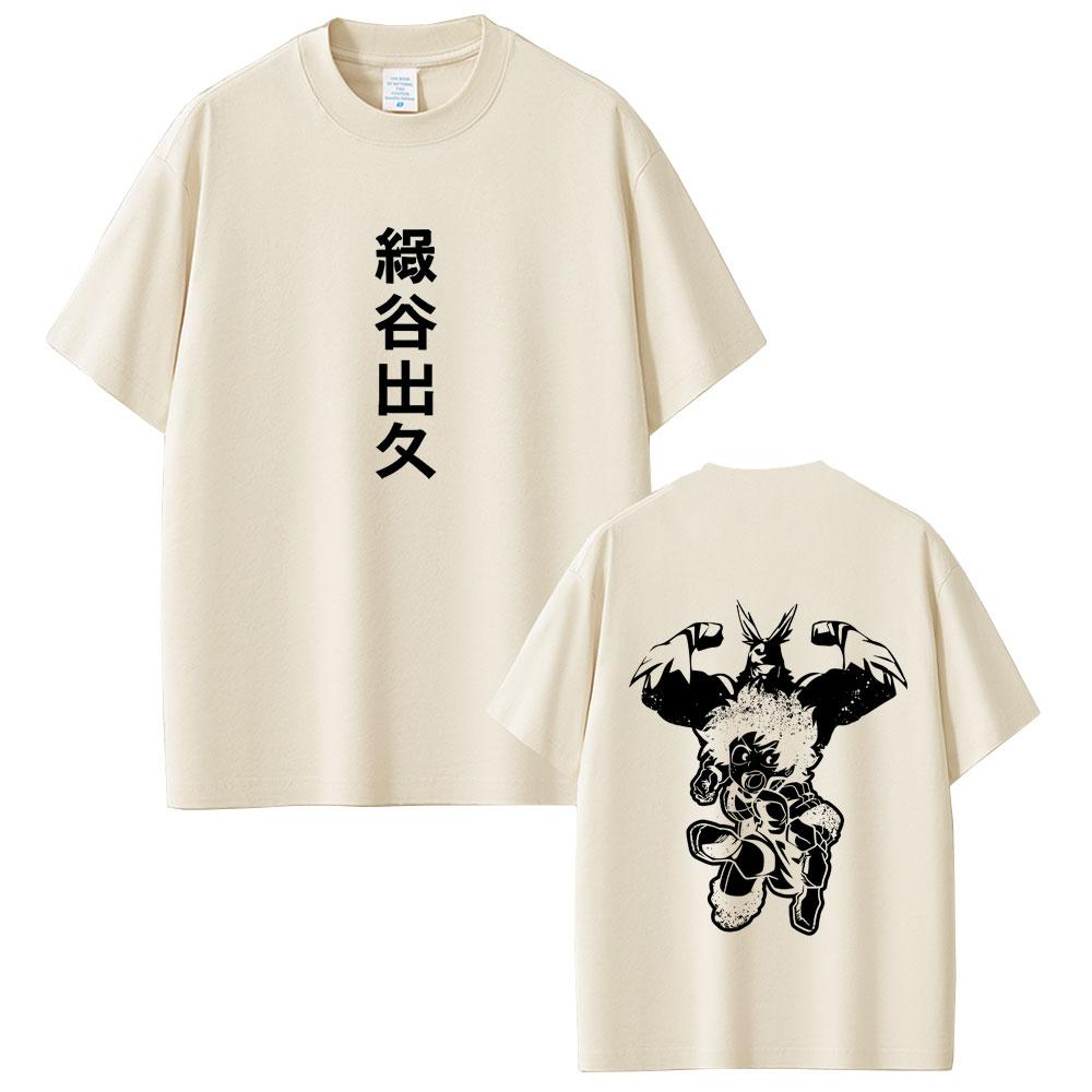 

Anime My Hero Academia All Might Midoriya Izuku Graphic T Shirts Unisex Women Fashion Casual Unisexga Tshirt Unsiex Cotton Y2K Tees S
