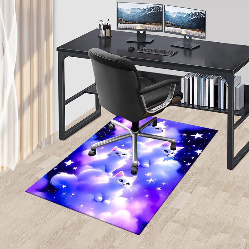 

1pc Anime Cat Chair Mat - Cute Cartoon Design Office Rug, Non-Slip Carpet for Desk, Festive Gift, Universal for All Seasons, Home Decor, Living Room, 60cm by 90cm