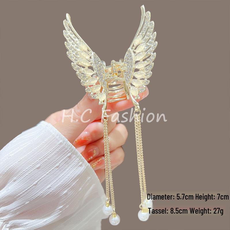 

Элегантная заколка для волос с кисточкой-бабочкой – китайский стиль, зажим-краб для полухвоста для женщин