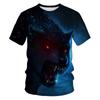 Summer Trendy Wolf Men's T-shirt 3D Digital Printed Short Sleeve Fashion Personalized Men's Wear T-Shirts Men’s