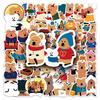 50pcs Cute Animal Stickers: Bell Pepper Bears & Quokkas - Waterproof for Phone Cases & Stationery.