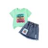 Girls' Casual Denim Skirt Sets - Stylish Children's Clothing Set