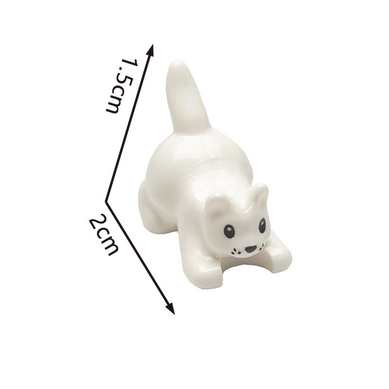Kompatible Mini-Tiere Bausteine Kaffee Katze Perserkatzen Kätzchen Haustier Katze Kinder montieren Ziegel Kinder DIY Spielzeug 5 Stück