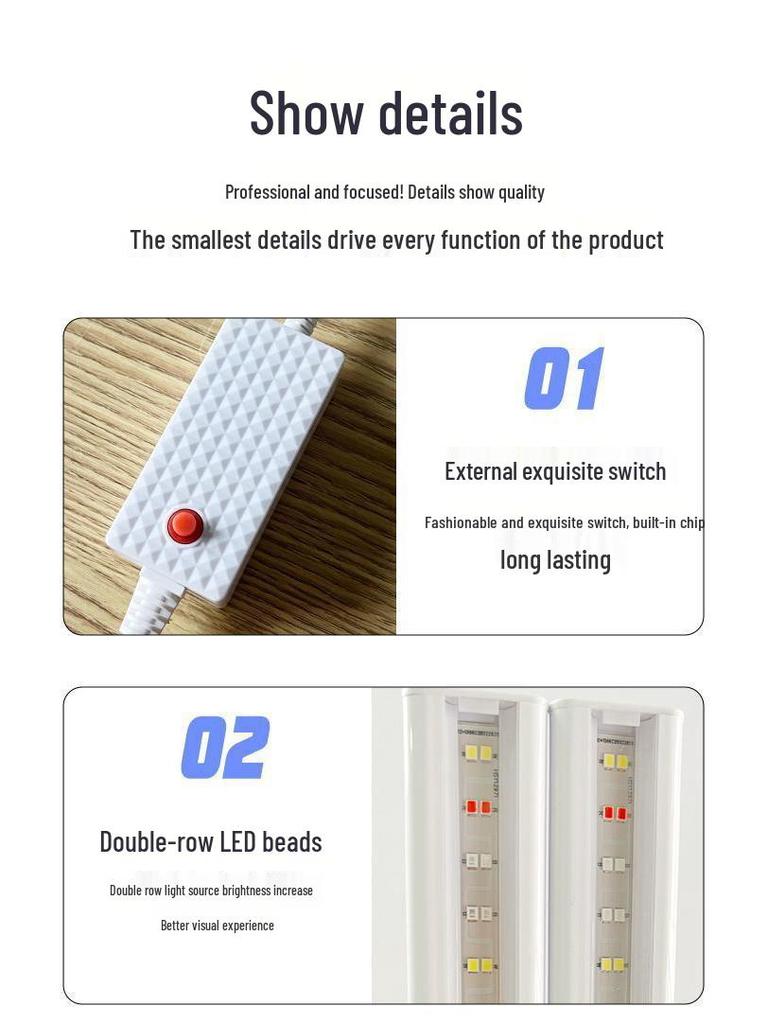 Super Bright Clip-on Full Spectrum LED Aquarium Light, Waterproof and Splashproof, Ideal for Mini Aquariums.