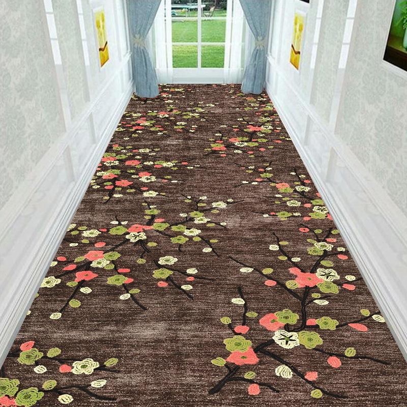 3D květinová a travnatá chodba Dlouhé koberce Lehký Luxusní Koberec do předsíně Protiskluzový běhoun Koberec Pastorační silniční rohožka na schodiště
