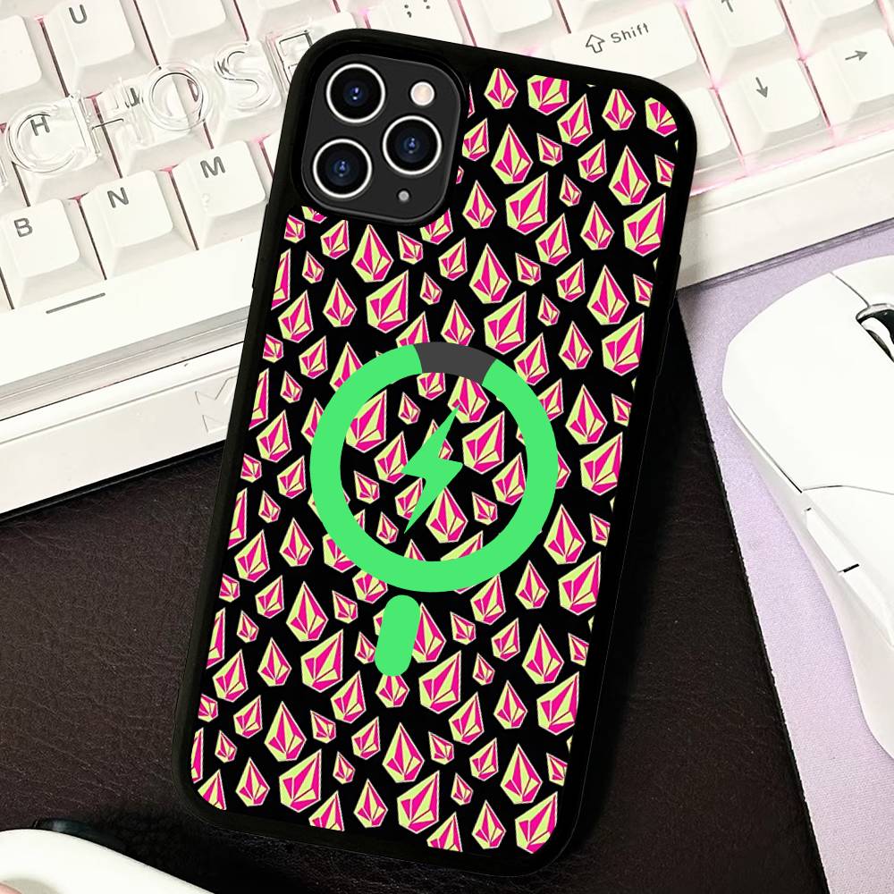 V-Volcom LOGO Fashion For Magsafe Phone Case For IPhone 17 Air 16 15 14 13 12 11 Pro Max Plus Shockproof Cover