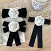 Korean Style Elegant Camellia Bow Brooch - Versatile Shirt Accessory