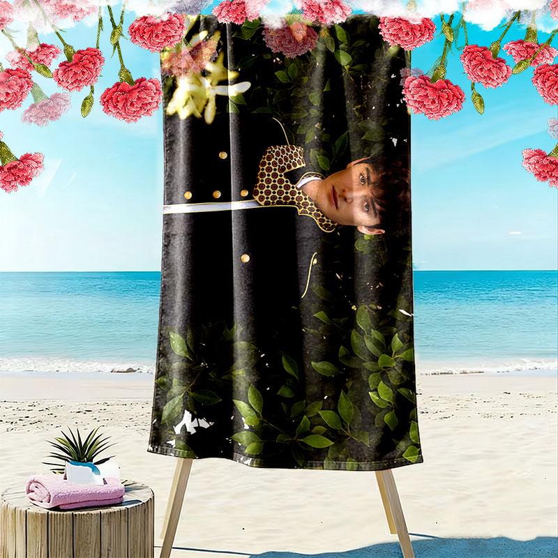 Noah Print Beach Towel, Large Soft Quick Dry Towel for Beach Camping Swimming