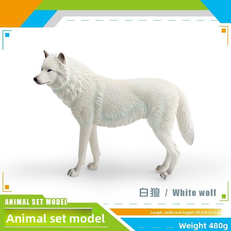 

Forest Animal Lifesize Wolf Model Pvc Decoration Toy For Children Educational Use білий