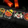 Vintage Halloween Hanging Banner Decoration, Retro Halloween Trick or Treat Cute Pumpkin Witch Ghost Cat Wall Bunting Garland Card Banner Cartoon