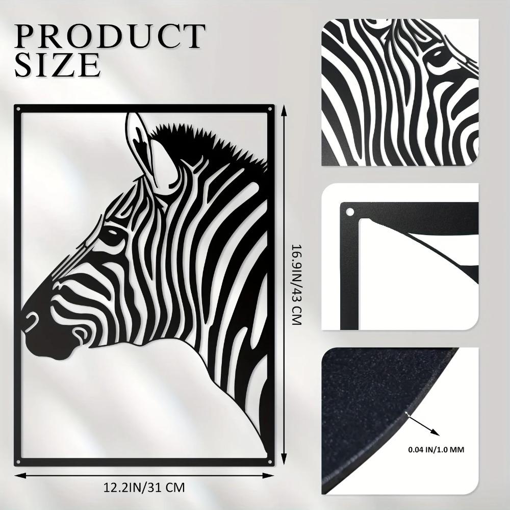 3-Piece Modern Minimalist Lines Metal Wall Art Set - Featuring Animals and Letters | Stylish Decoration for Office and Home