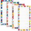 Sweetzer & Orange S&O Magnetic Notepads for Refrigerator 4 Pack - Fun Floral Planner for Fridge Sets - Force Field List Sheets for Cooler - Sticky