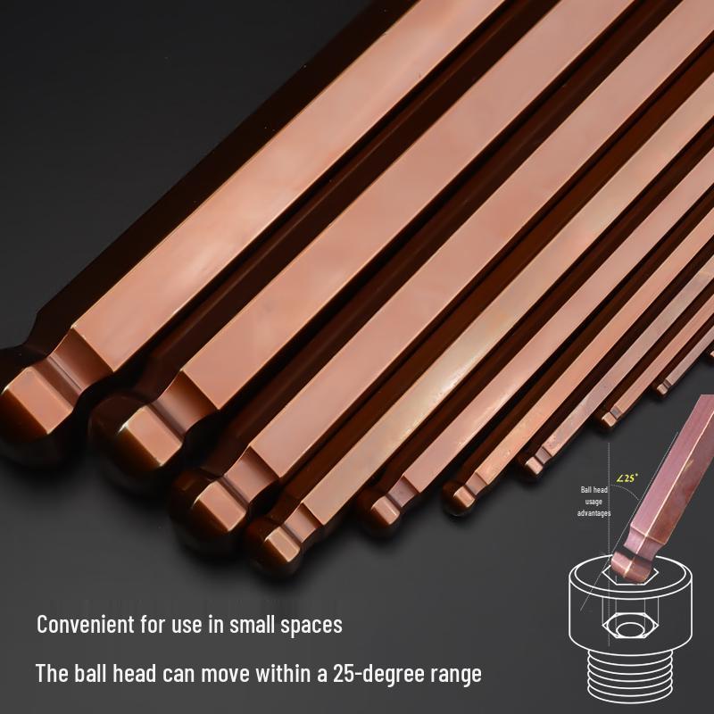 Industrial Grade S2 Hex Key & Screwdriver Set (1.5-19mm) - Single Size 8 Hex Wrench