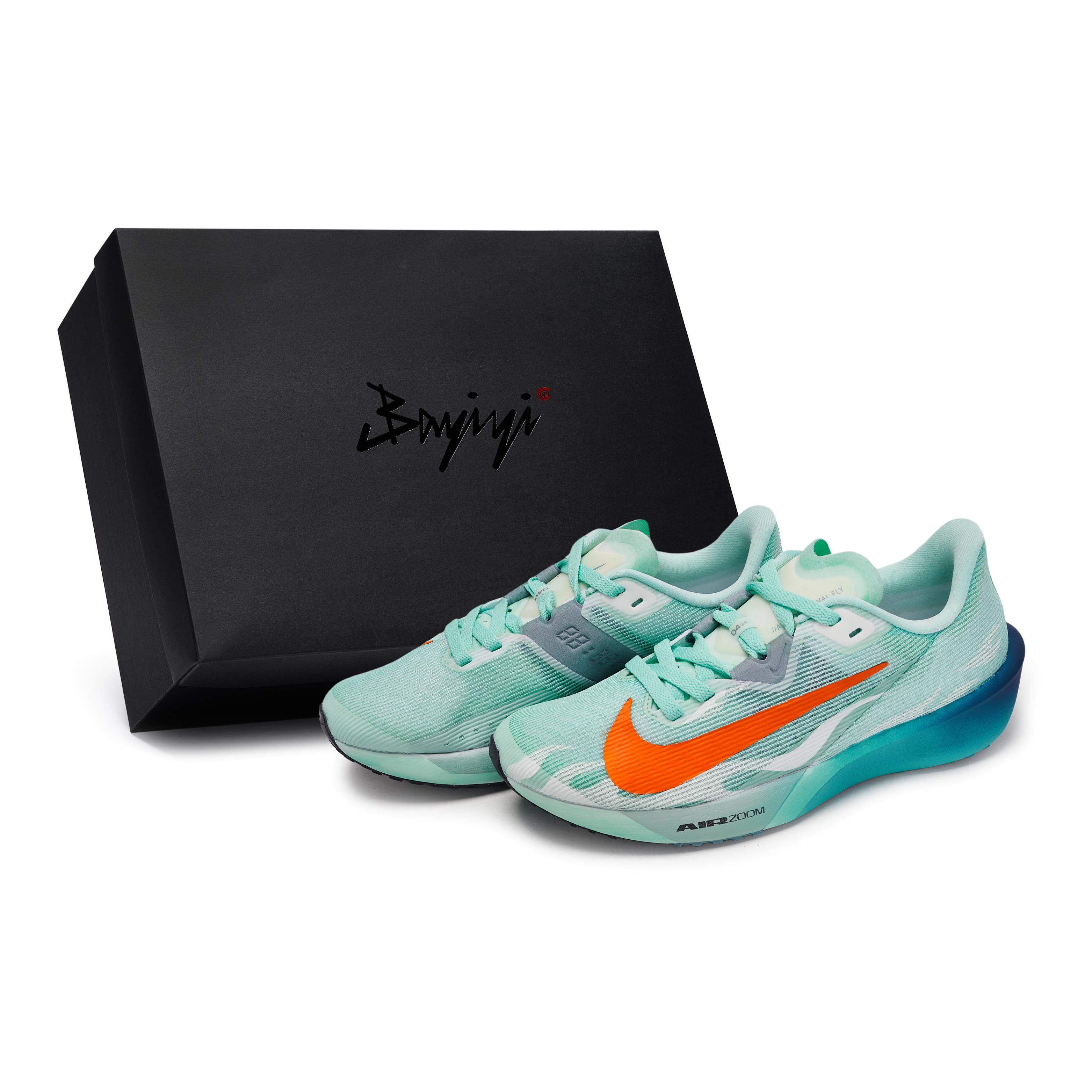 Nike Rival Fly 4 Cushioning Low top Running Shoes Men s White Blue Cyan Orange FV6040-102(Team80-S-BOX) 40.5