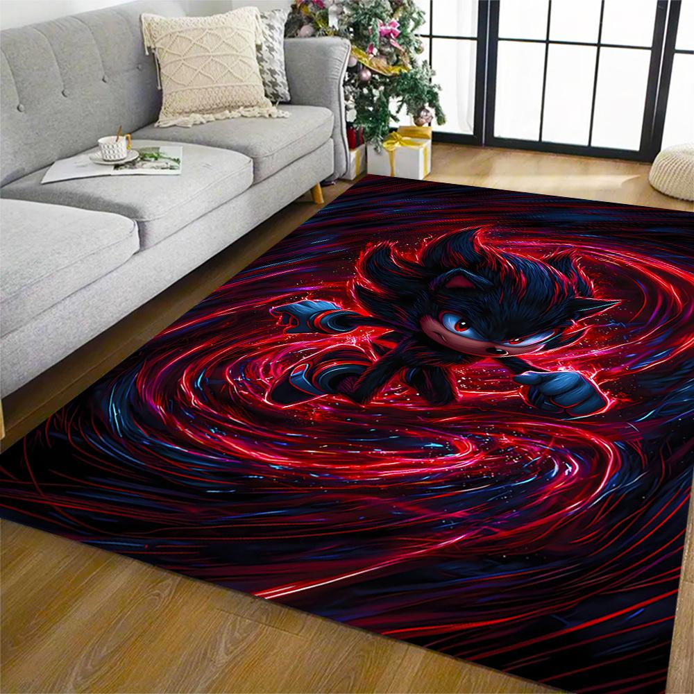 Sonic Shadow Themed Floor Mat Nonslip Mat Decorative For Living Room Game Room Doormat Machine Washable Vintage Decorative