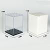 Ovly Stackable Small Brick Building Blocks Mini People Figure Toy Dustproof Display Case Transparent Plastic Box with Baseplate