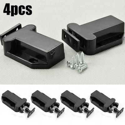 4pcs Cabinet Catches Push To Open Drawer Cabinet Latch Catch Touch Release Cupboard Doors Rebound Self Locking Device Locks