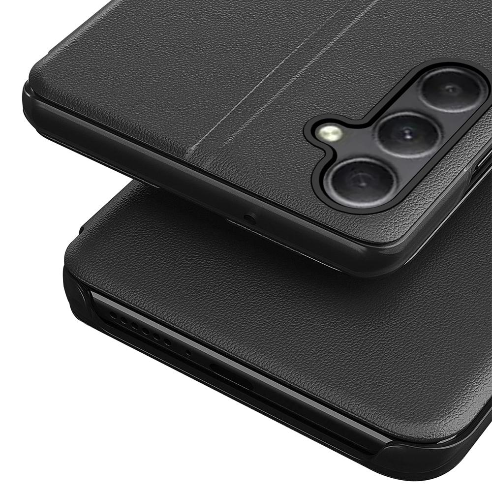 Para Samsung Galaxy A34 5G Funda de Cuero con Tapa y Ventana de Visualización y Soporte para Teléfono Cierre Automático Magnético