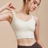 Medium Support Back Cross Sports Bra Quick Drying Wide Underwear Yoga Bra Top Bra Top with Cups [Yomoment] Non-Sway