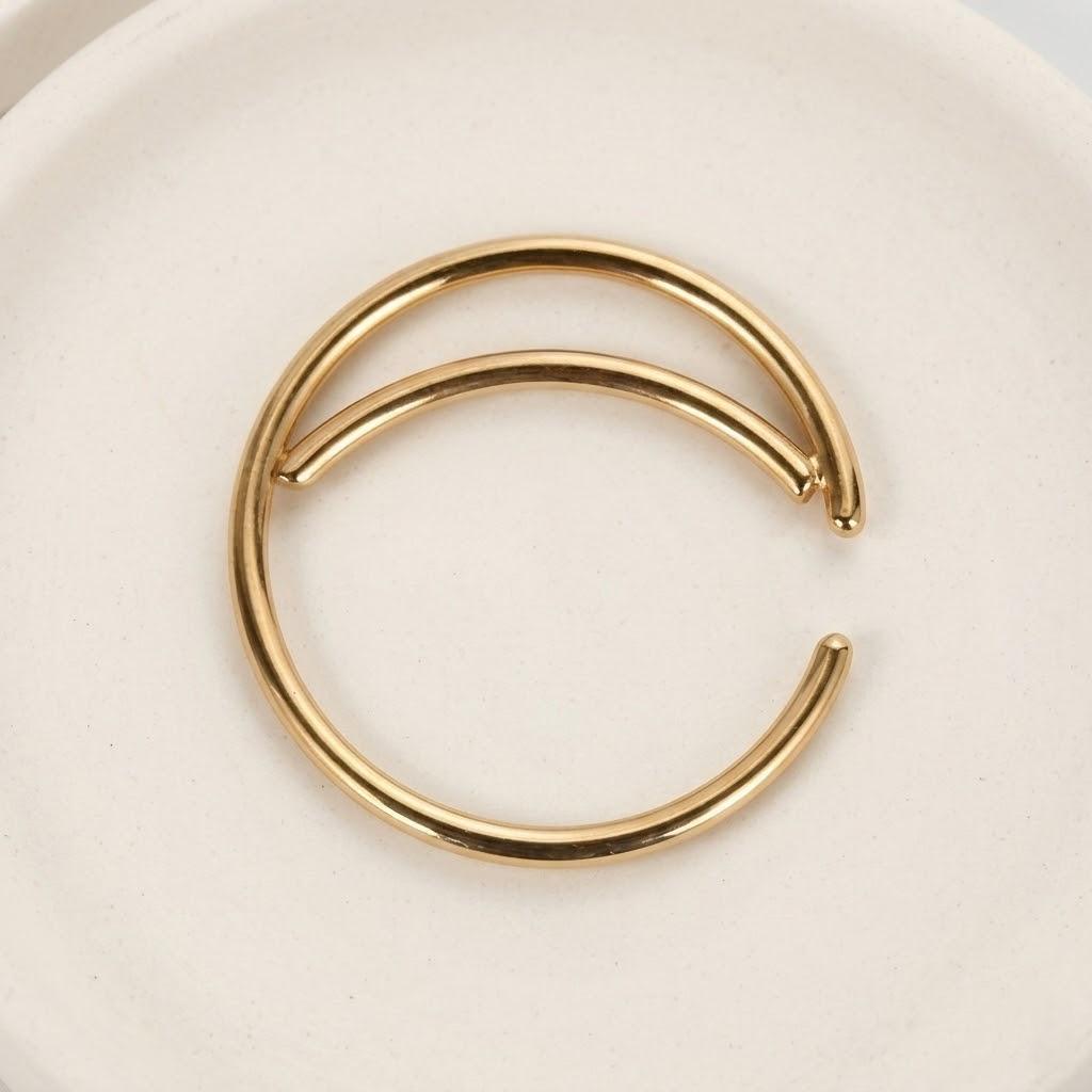 

Stainless Steel Moon Nose Hoop Small Earrings Unisex Indian Septum Piercing Fashion Body Jewelry золотий