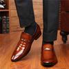 Stara głowa skórzane buty wersja koreańska trend brytyjskie casualowe skórzane buty męskie biznesowe wizytowe szpiczaste kalosze 0265
