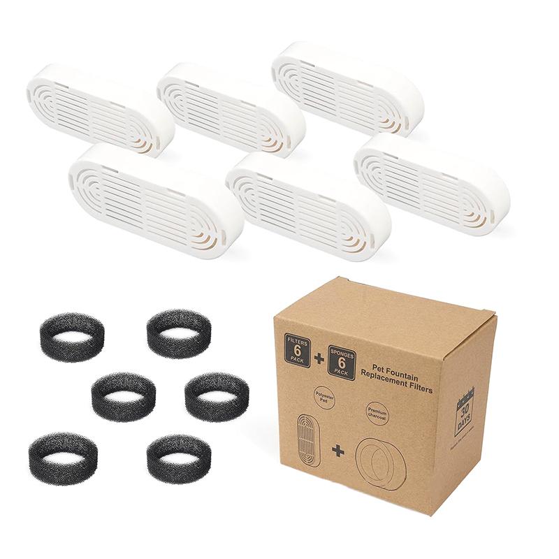 

3/6/9 шт. Складной сменный фильтр для взлетно-посадочной полосы для фонтана для питья воды с углеродными сменными фильтрами для фонтана-диспенсера и кормушки