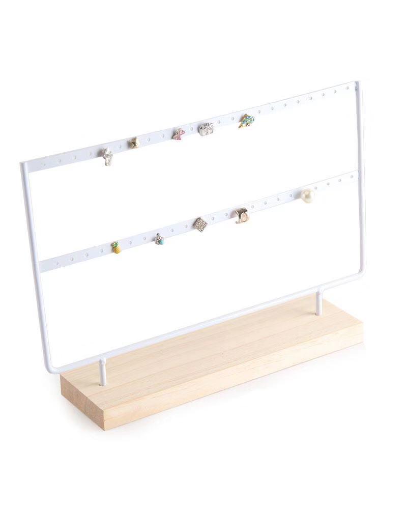 Wooden Desktop Earring Holder & Jewelry Display Stand