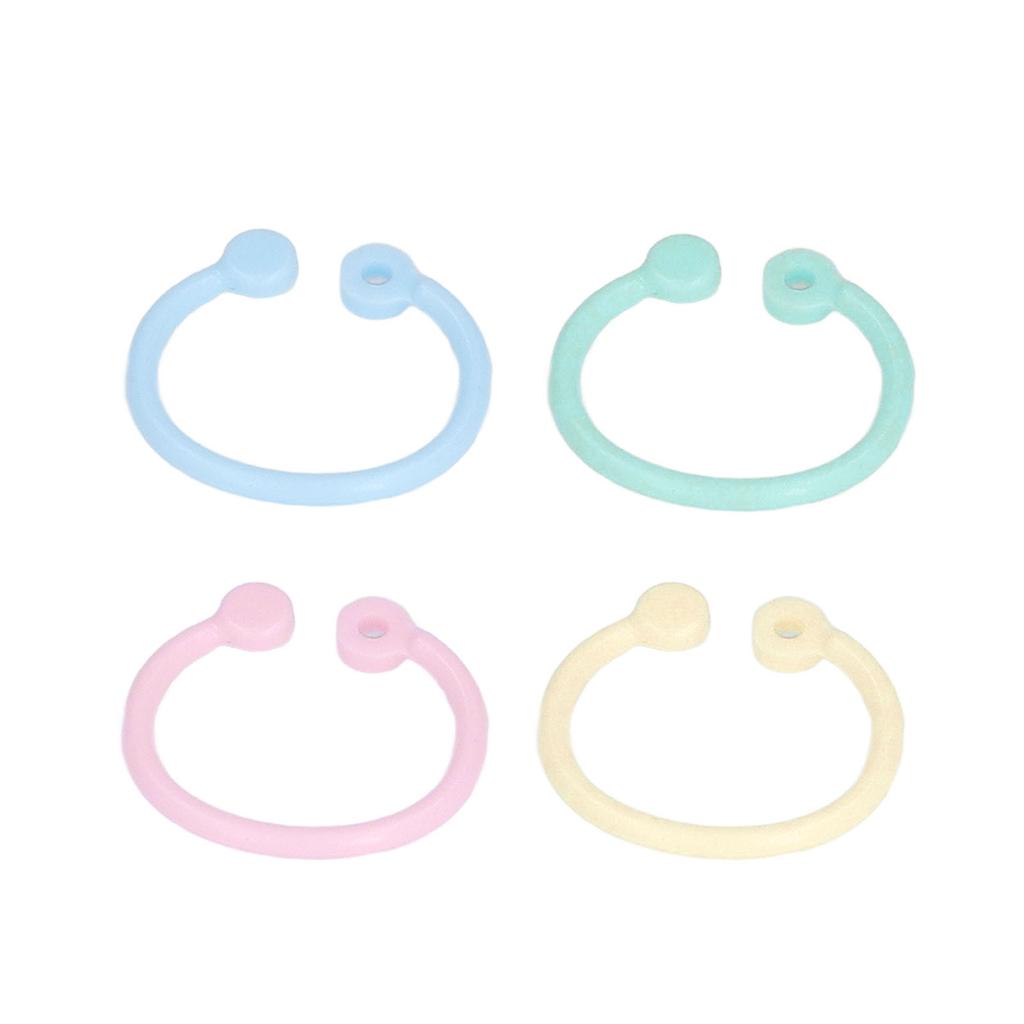 160Pcs  Rings PE Material  Easy  Wide Application Book Rings for Keys Document