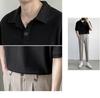 Men's Light Mature Style Short-Sleeve Polo Shirt - 2022 Summer Korean Trendy Lapel T-Shirt