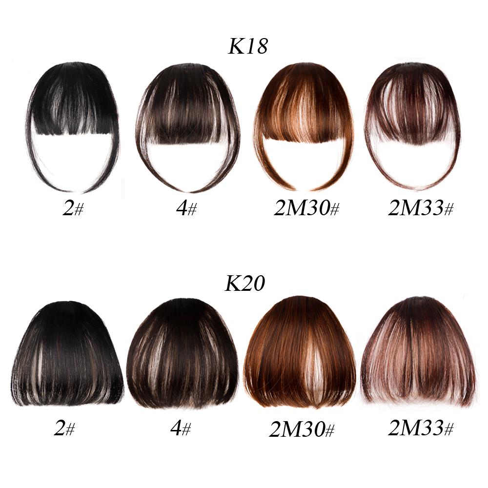 Synthetic Air Bangs Clip In Hair Extension 3D Air Style Hairpieces Neat Front False Fringe Thin Fake Hair Bangs For Women Girls