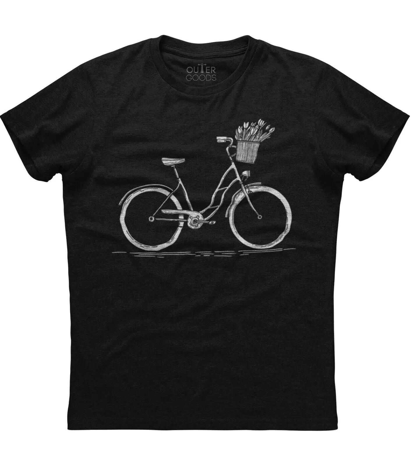 

MTB Mountain Bike with Flower Printed TShirt Summer Cotton ONeck Short Sleeve Mens T Shirt New S3XL S